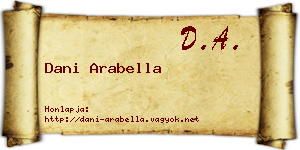 Dani Arabella névjegykártya